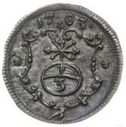 3 Pfennig - Frederick August I, Germany, 1699-1705 reverse image