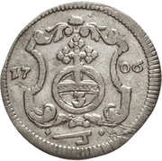 1 Dreier - Frederick August I, Germany, 1706-1712 reverse image