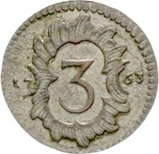 1 Dreier - Frederick August II, Germany, 1762-1763 reverse image