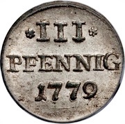 3 Pfennig - Xaver, Germany, 1764-1785 reverse image