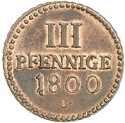 3 Pfennig - Frederick August III, Germany, 1797-1806 reverse image