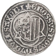 ½ Schwertgroschen - Frederick III, John and Albert, Germany, 1490-1498 reverse image