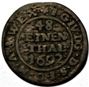1⁄48 Thaler - John George IV, Germany, 1692 reverse image