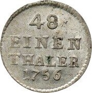 1⁄48 Thaler - Frederick August II, Germany, 1734-1756 reverse image