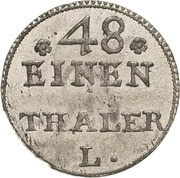 1⁄48 Thaler - Frederick August II, Germany, 1753-1755 reverse image