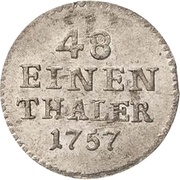 1⁄48 Thaler - Frederick August II, Germany, 1757 reverse image
