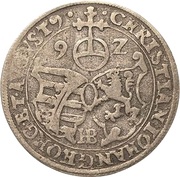 1 Groschen - Christian II, John George I and August, Germany, 1592-1599 reverse image