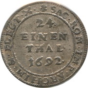 1⁄24 Thaler - John George IV, Germany, 1691-1693 reverse image