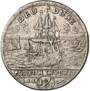 1 Groschen - Frederick August I Death, Germany, 1717 reverse image