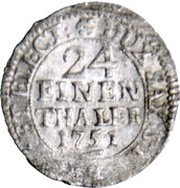 1⁄24 Thaler, 1 Groschen - Frederick August II, Germany, 1734-1760 reverse image