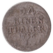 1⁄24 Thaler - Frederick August II, Germany, 1753-1757 reverse image