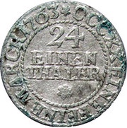 1⁄24 Thaler - Frederick August II, Germany, 1760-1763 reverse image