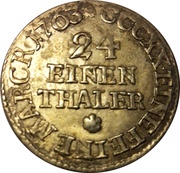 1⁄24 Thaler - Frederick Christian, Germany, 1763 reverse image