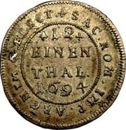 1⁄12 Thaler - John George IV, Germany, 1693-1694 reverse image