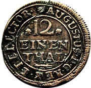 1⁄12 Thaler - Frederick August I, Germany, 1708-1710 reverse image