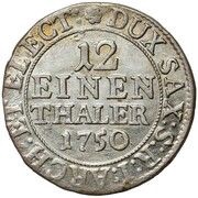 1⁄12 Thaler - Frederick August II, Germany, 1735-1755 reverse image