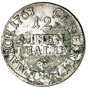1⁄12 Thaler - Frederick August II, Germany, 1763 reverse image
