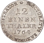 1⁄12 Thaler - Xaver, Germany, 1764-1768 reverse image