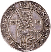 ⅛ Thaler - John George I Centenary of the Reformation, Germany, 1617 reverse image