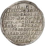 ⅛ Thaler - John George II Vicariat, Germany, 1657 reverse image