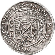 ⅙ Thaler - John George II, Germany, 1668-1674 reverse image