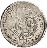 ⅙ Thaler - John George III, Germany, 1681-1691 reverse image