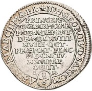 ⅙ Thaler - John George IV Death obverse image