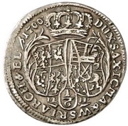 ⅙ Thaler - Frederick August I, Germany, 1700-1704 reverse image