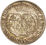 ⅙ Thaler - Frederick August I, Germany, 1710-1733 reverse image