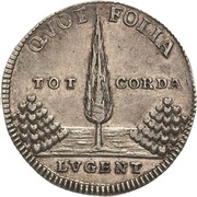 ⅙ Thaler - Frederick August I Death, Germany, 1727 reverse image