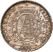 ⅙ Thaler - Frederick August III, Germany, 1764-1768 reverse image