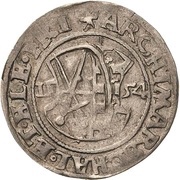 ¼ Thaler - August I, Germany, 1554 reverse image