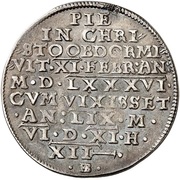 ¼ Thaler - August I Death, Germany, 1586 reverse image