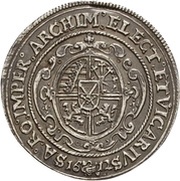 ¼ Thaler - John George I and August Vicariat, Germany, 1612 reverse image