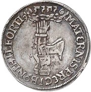 ¼ Thaler - John George I Centenary of the Reformation, Germany, 1617 reverse image