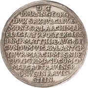 ¼ Thaler - John George I Vicariat, Germany, 1619 reverse image