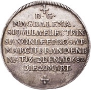 ¼ Thaler - John George III Death obverse image