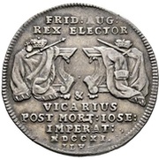 ¼ Thaler - Frederick August I Vicariat, Germany, 1711 reverse image