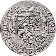 ⅓ Thaler - John George II, Germany, 1668-1670 reverse image