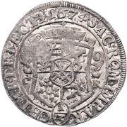 ⅓ Thaler - John George II, Germany, 1672-1680 reverse image