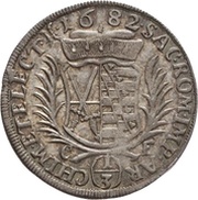 ⅓ Thaler - John George III, Germany, 1681-1691 reverse image