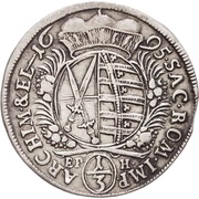 ⅓ Thaler - Frederick August I, Germany, 1695-1697 reverse image
