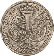 ⅓ Thaler - Frederick August I, Germany, 1698-1700 reverse image