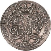 ⅓ Thaler - Frederick August I Cosel-Drittel, Germany, 1706-1707 reverse image