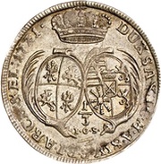 ⅓ Thaler - Frederick August I, Germany, 1717-1733 reverse image