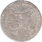 ⅓ Thaler - Frederick August II, Germany, 1734-1756 reverse image