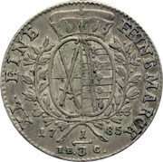 ⅓ Thaler - Frederick August III, Germany, 1780-1790 reverse image
