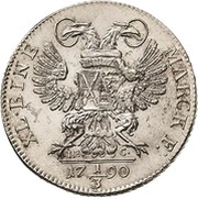 ⅓ Thaler - Frederick August III, Germany, 1790 reverse image
