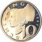 10 Schilling Copper-nickel reverse image
