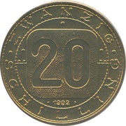 20 Schilling Nine Austrian Provinces reverse image